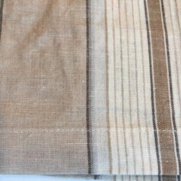 Williams Sonoma Capri Stripe Place Mats Tan Cream Linen Cotton Set of 4 - Picture 2 of 3